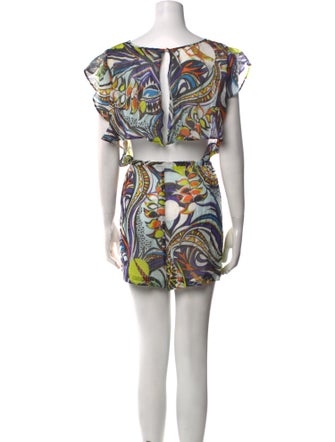 Emilio Pucci Printed Scoop Neck Romper