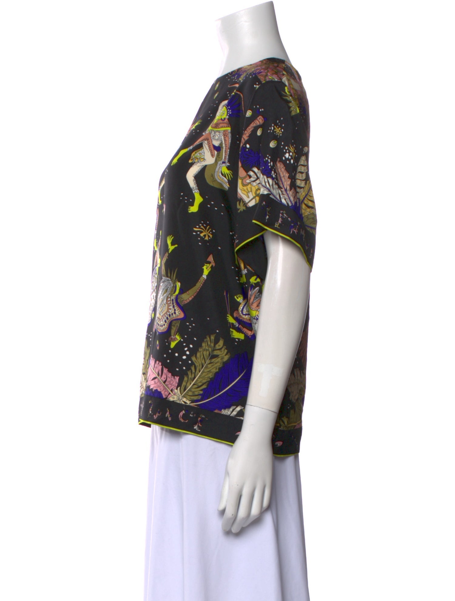 Emilio Pucci Silk Printed T-Shirt