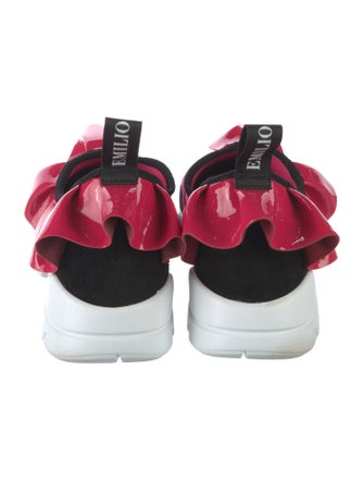 Emilio Pucci Neoprene Colorblock Pattern Sneakers
