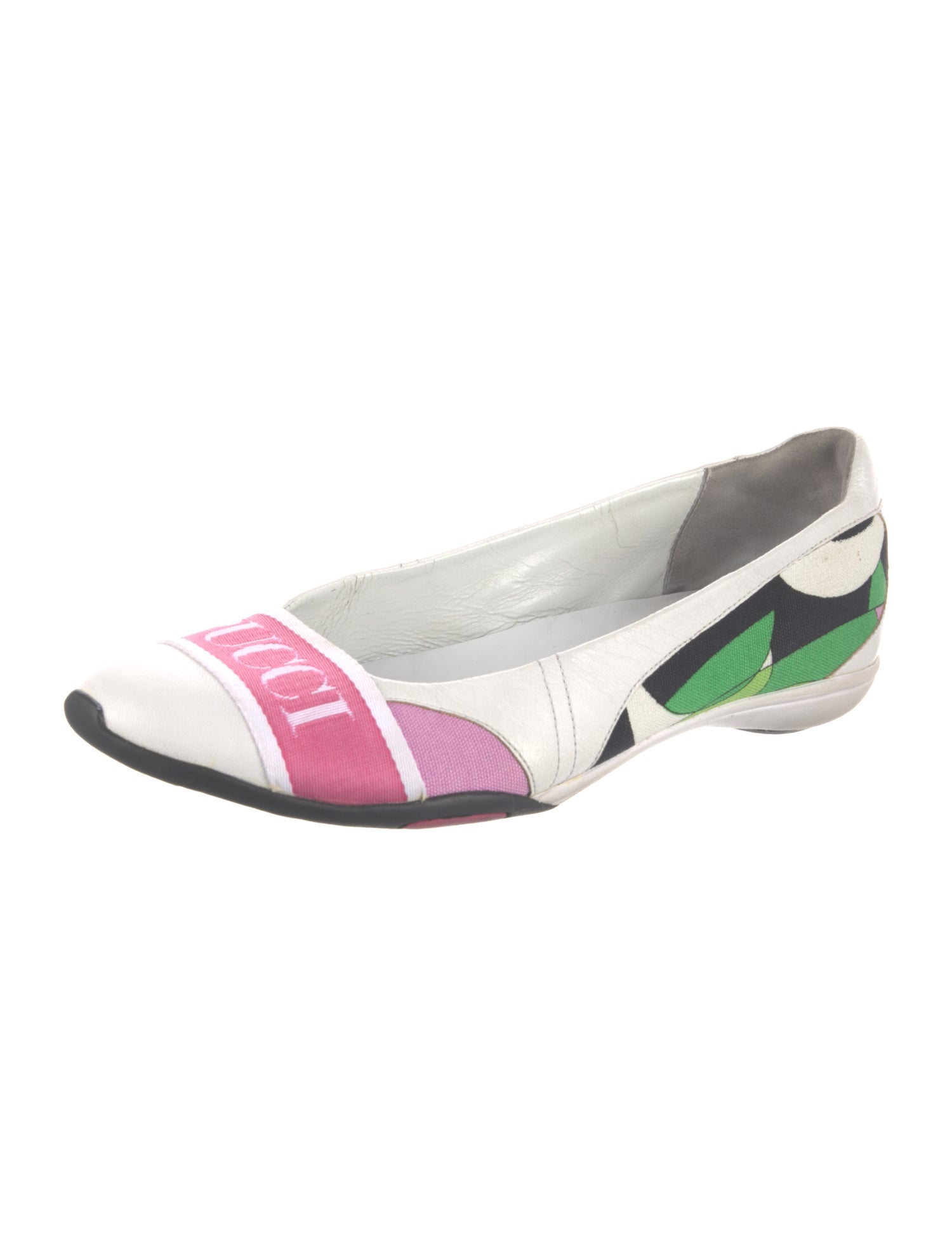Emilio Pucci Leather Printed Flats