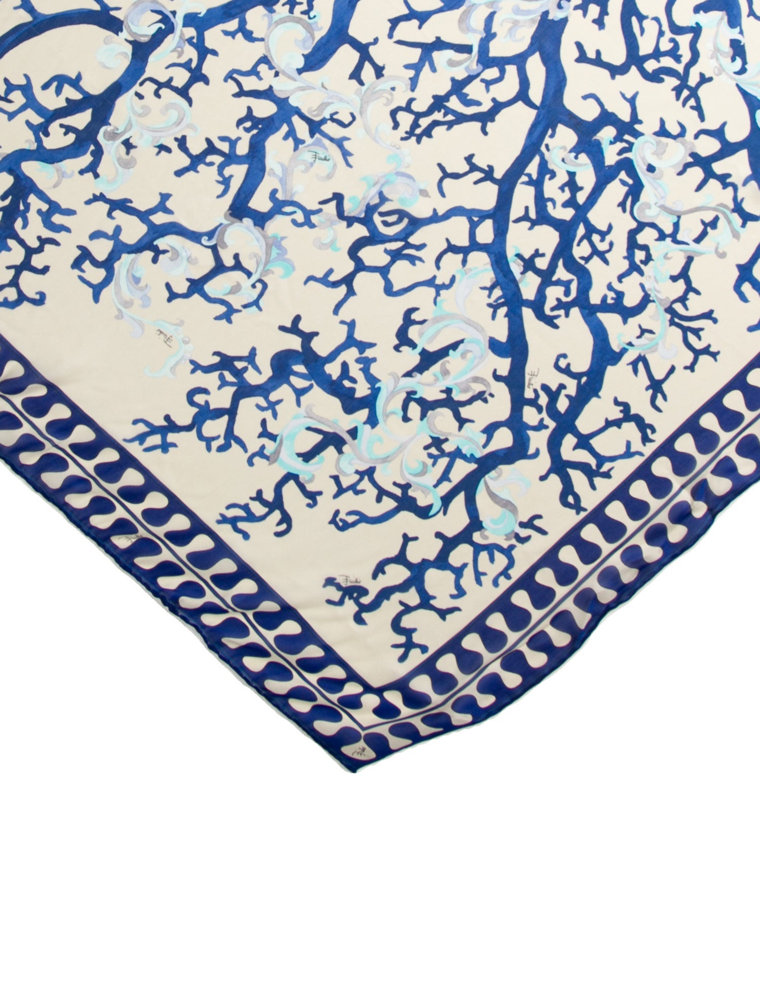 Emilio Pucci Silk Floral Print Scarf