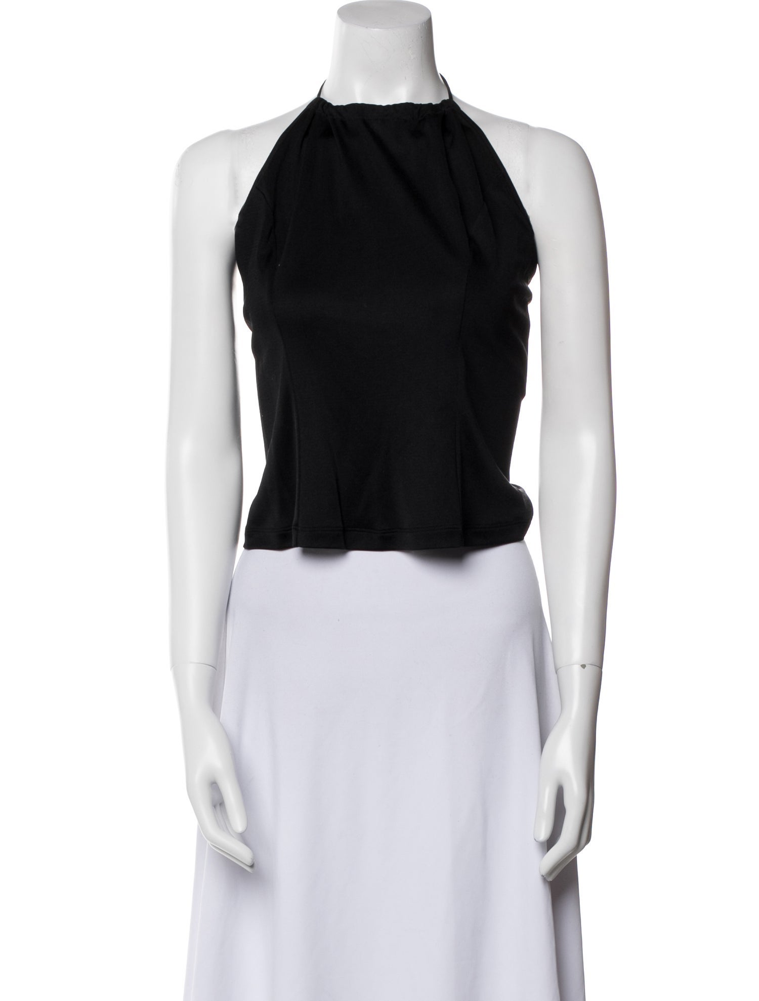 Emilio Pucci Silk Halterneck Crop Top