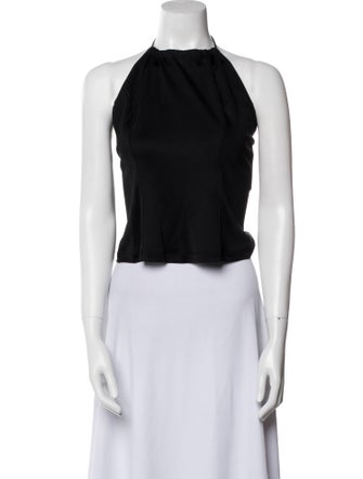 Emilio Pucci Silk Halterneck Crop Top