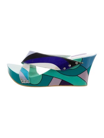 Emilio Pucci Canvas Printed Slides