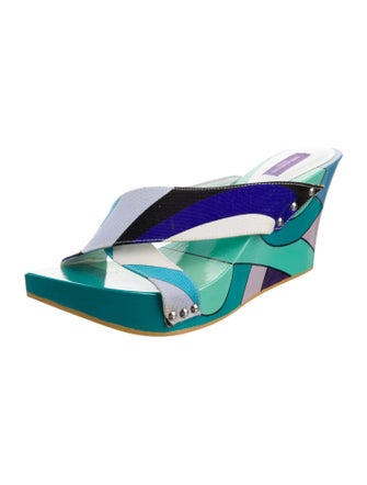 Emilio Pucci Canvas Printed Slides