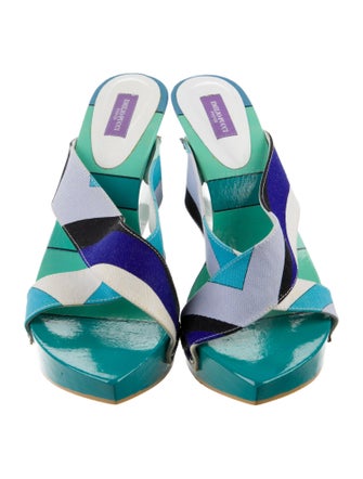 Emilio Pucci Canvas Printed Slides