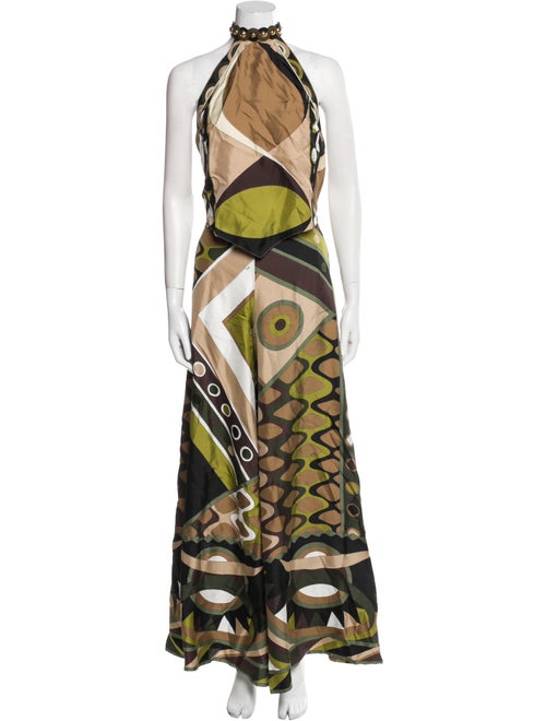 Emilio Pucci Silk Printed Pant Set