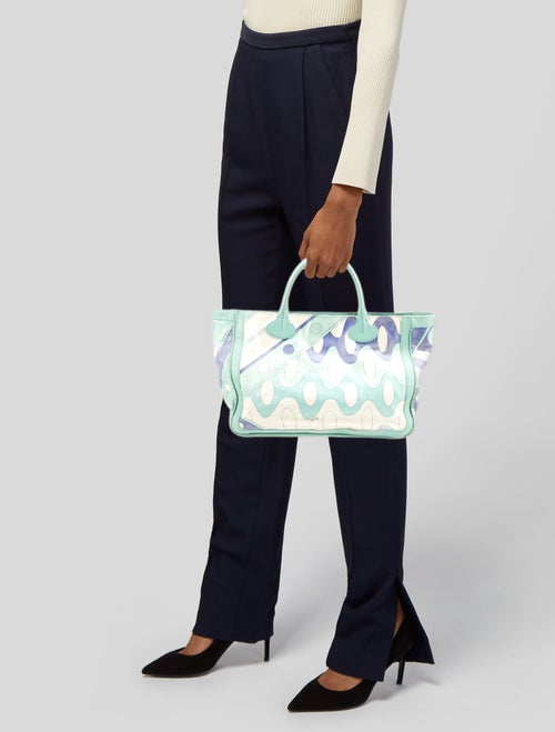 Emilio Pucci Canvas Top Handle Bag