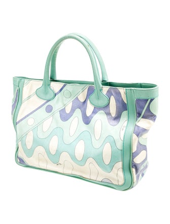 Emilio Pucci Canvas Top Handle Bag