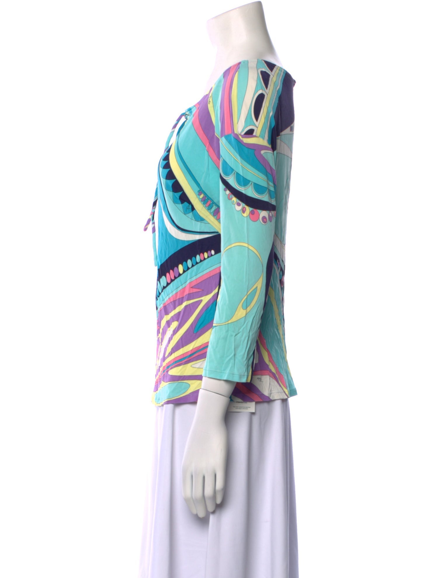 Emilio Pucci Printed Scoop Neck Top