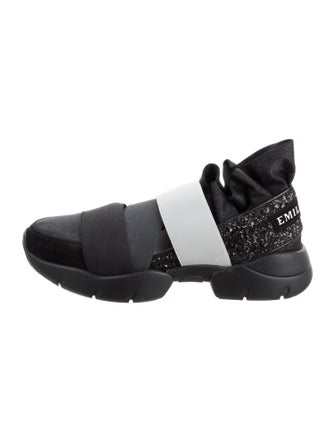 Emilio Pucci Glitter Printed Sock Sneakers