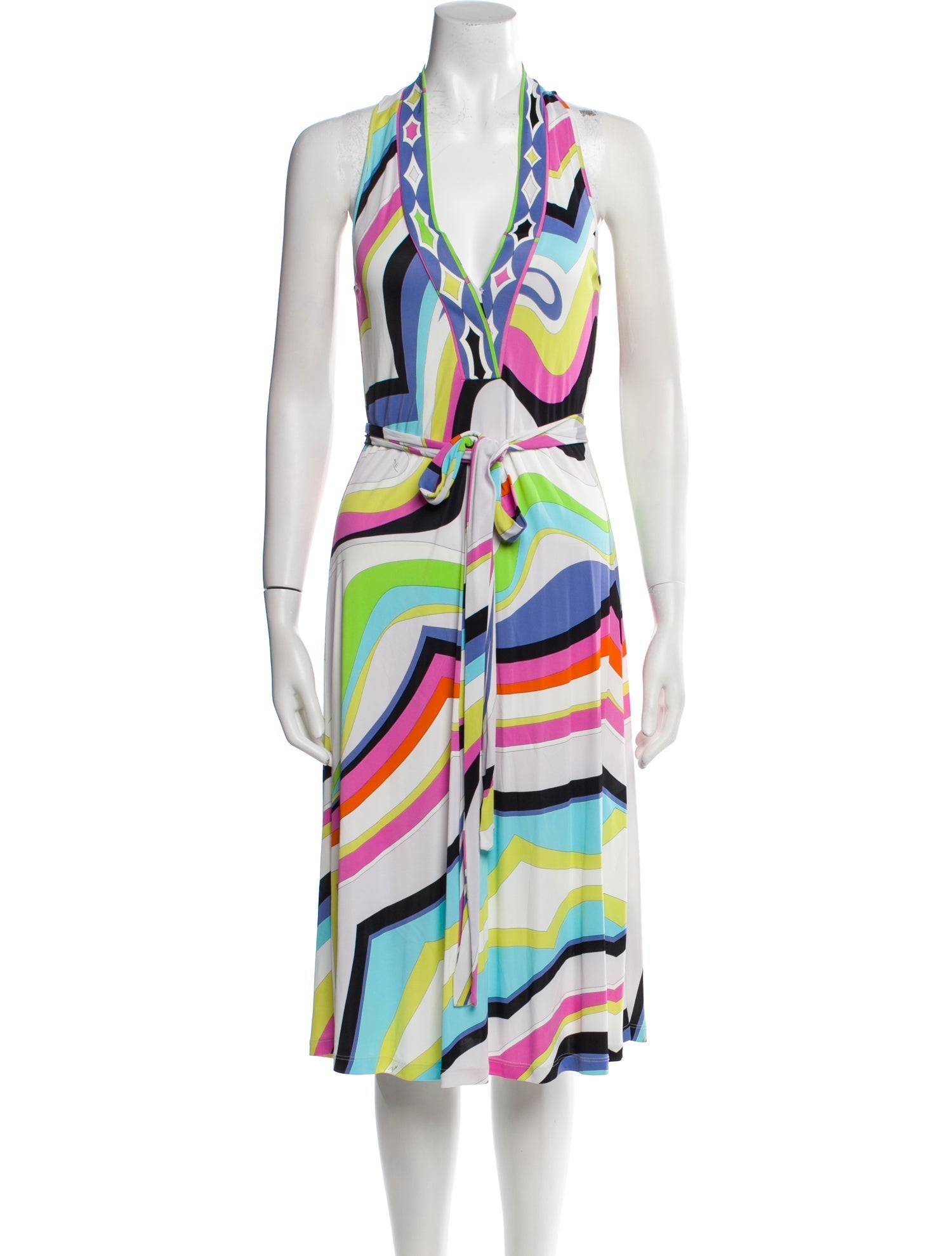 Emilio Pucci Striped Midi Length Dress