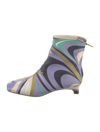 Emilio Pucci Leather Printed Boots