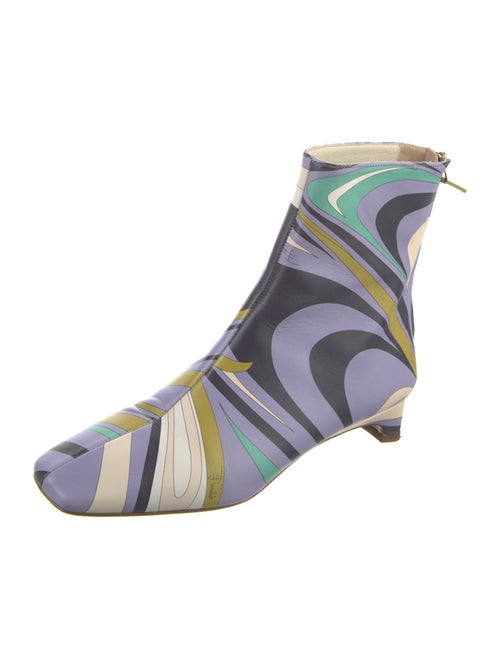 Emilio Pucci Leather Printed Boots