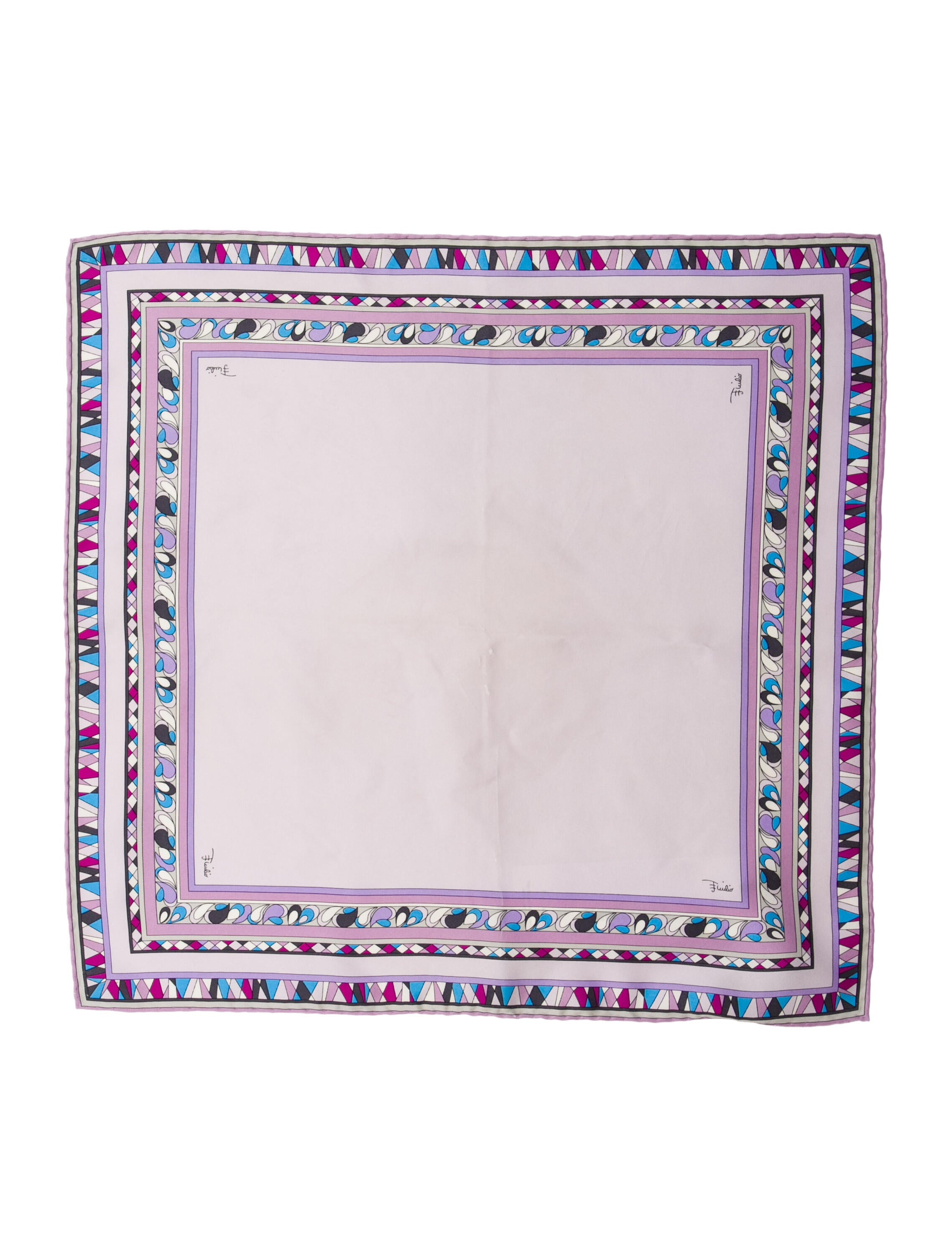 Emilio Pucci Silk Patterned Pocket Square