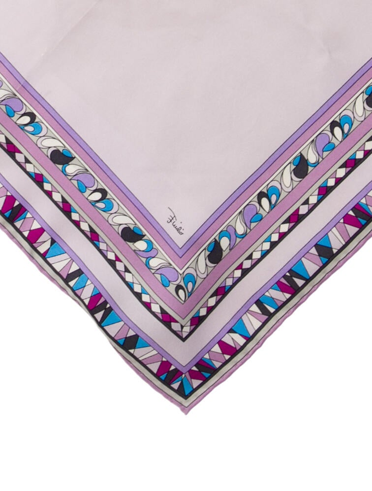 Emilio Pucci Silk Patterned Pocket Square