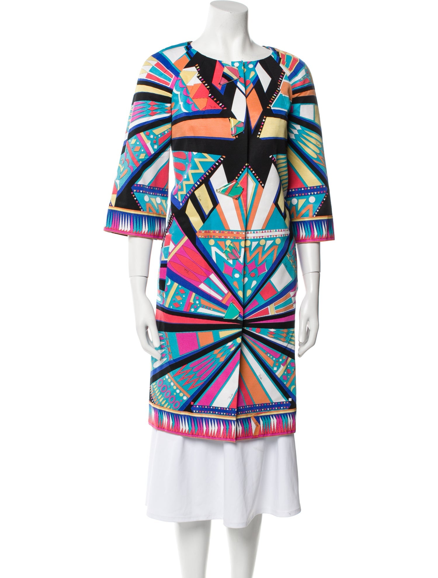 Emilio Pucci Printed Trench Coat w/ Tags