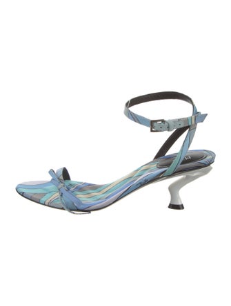 Emilio Pucci Printed Slingback Sandals