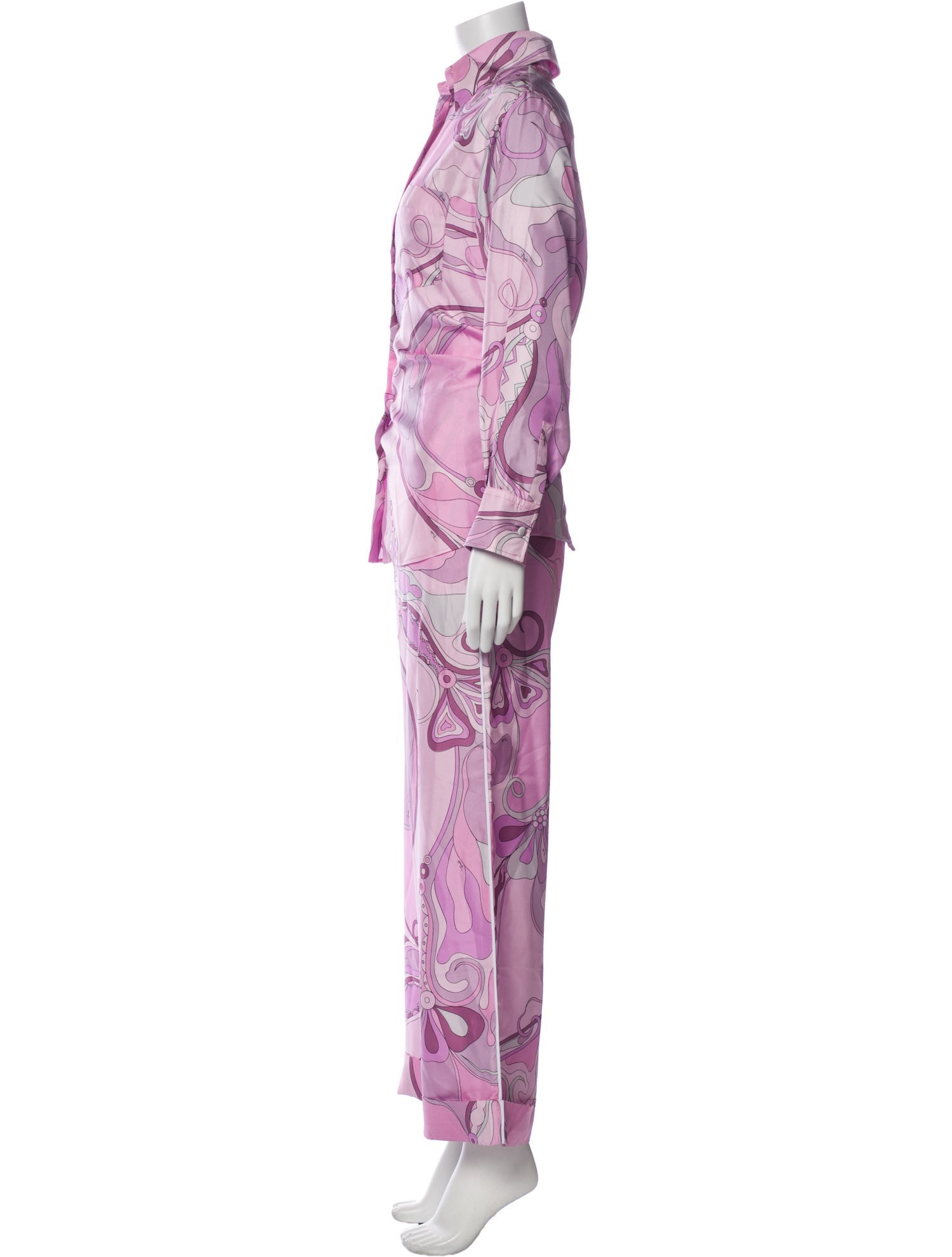 Emilio Pucci Silk Printed Pant Set