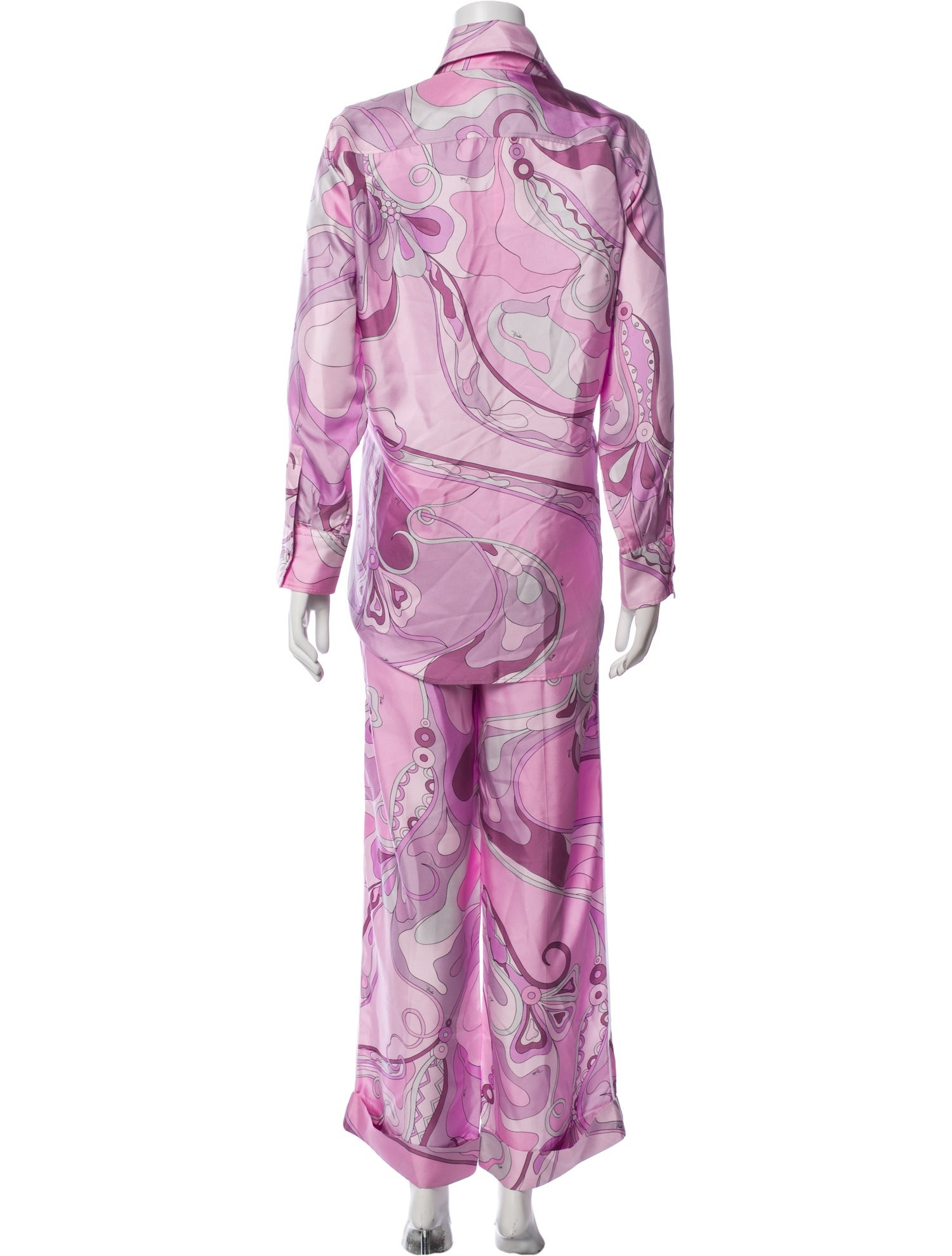Emilio Pucci Silk Printed Pant Set