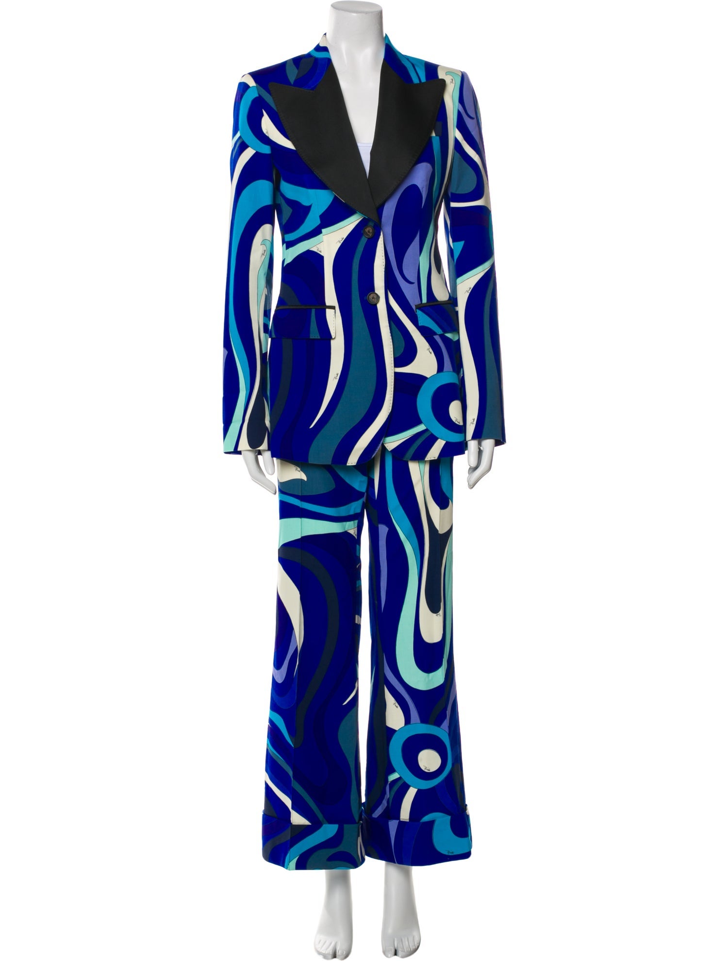 Emilio Pucci Virgin Wool Printed Pantsuit