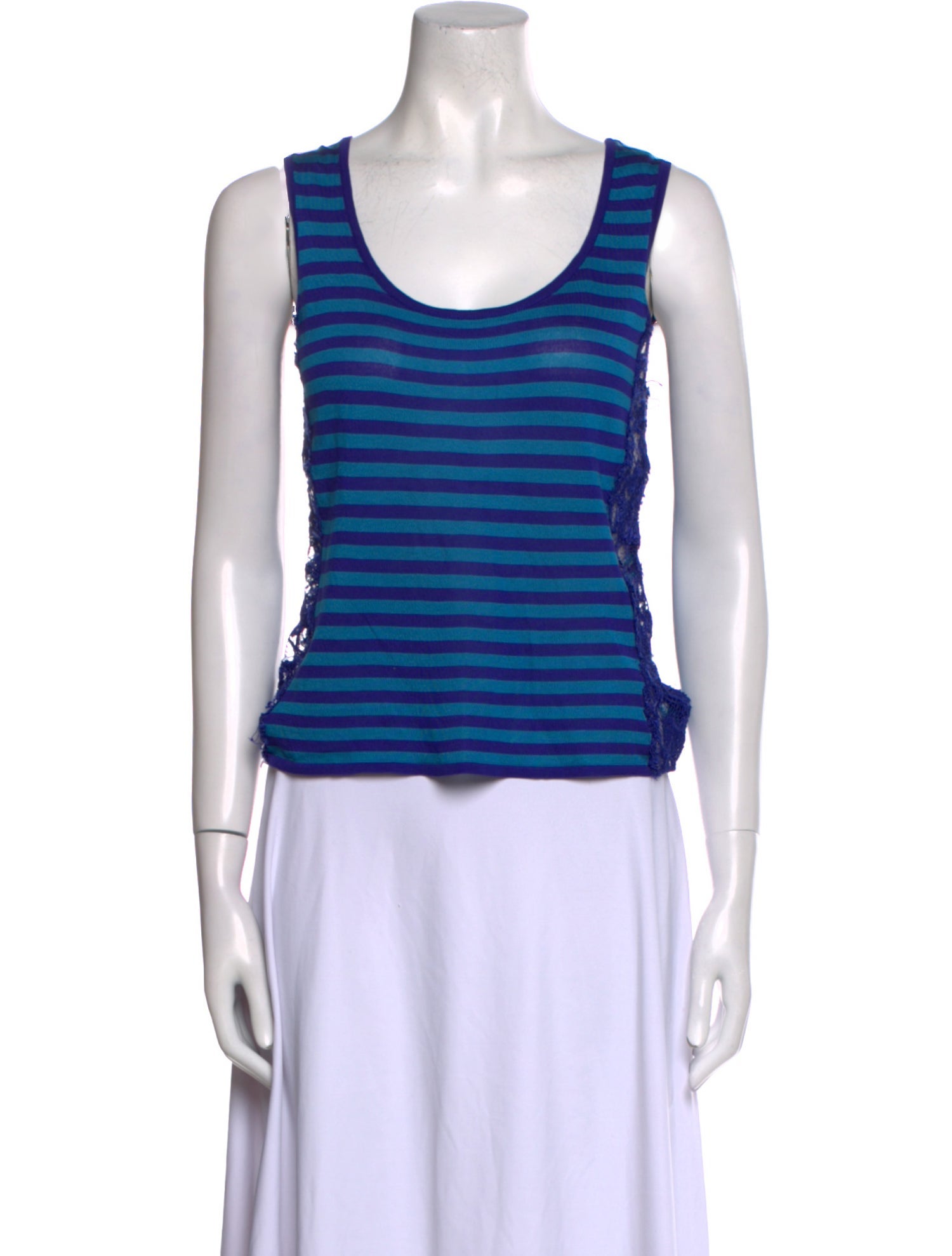 Emilio Pucci Striped Scoop Neck Top