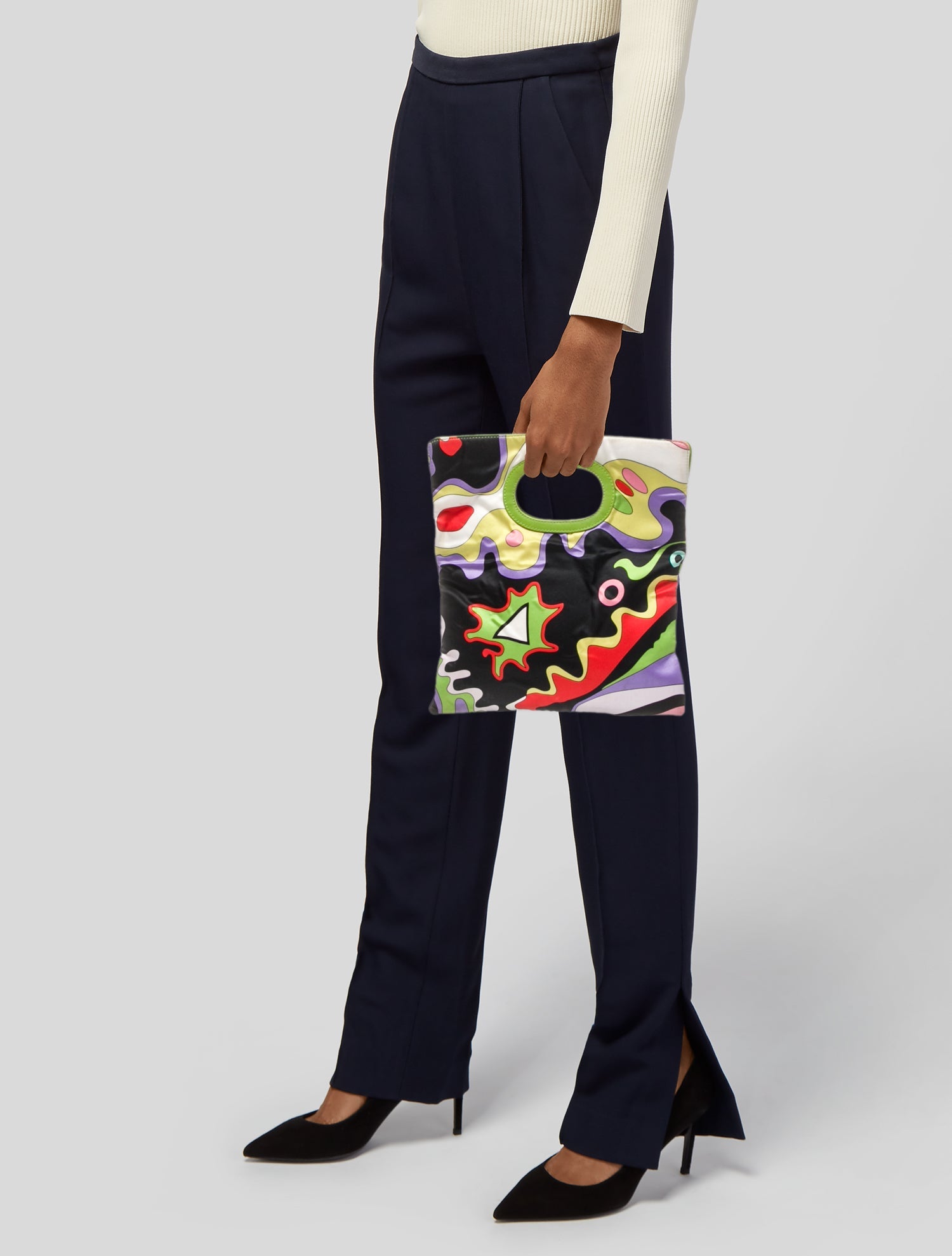 Emilio Pucci Nylon Top Handle Bag