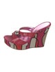 Emilio Pucci Patent Leather Printed Slides