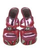 Emilio Pucci Patent Leather Printed Slides