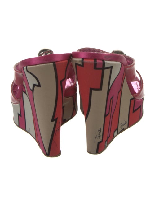 Emilio Pucci Patent Leather Printed Slides