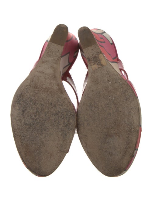 Emilio Pucci Patent Leather Printed Slides