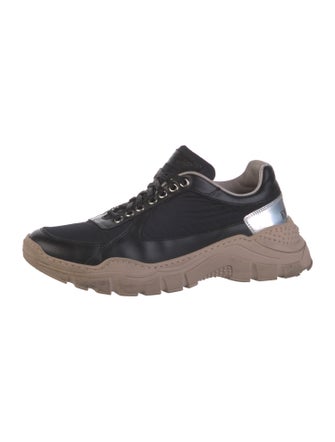 Emilio Pucci Leather Colorblock Pattern Chunky Sneakers