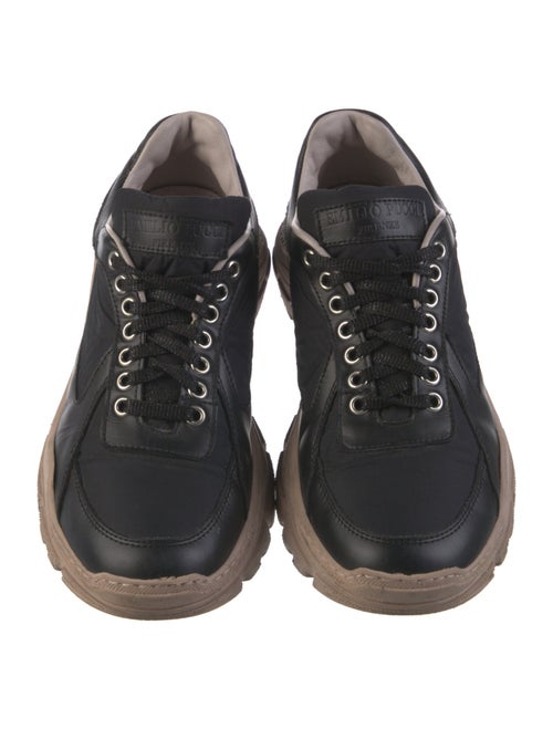 Emilio Pucci Leather Colorblock Pattern Chunky Sneakers