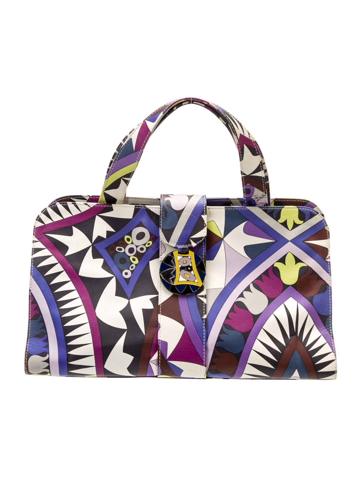 Emilio Pucci Leather Top Handle Bag