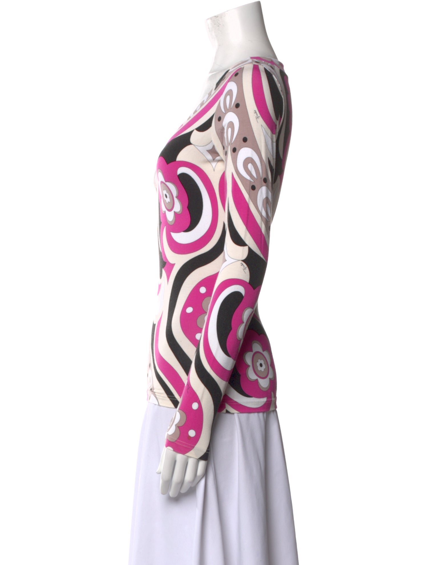 Emilio Pucci Printed V-Neck Blouse