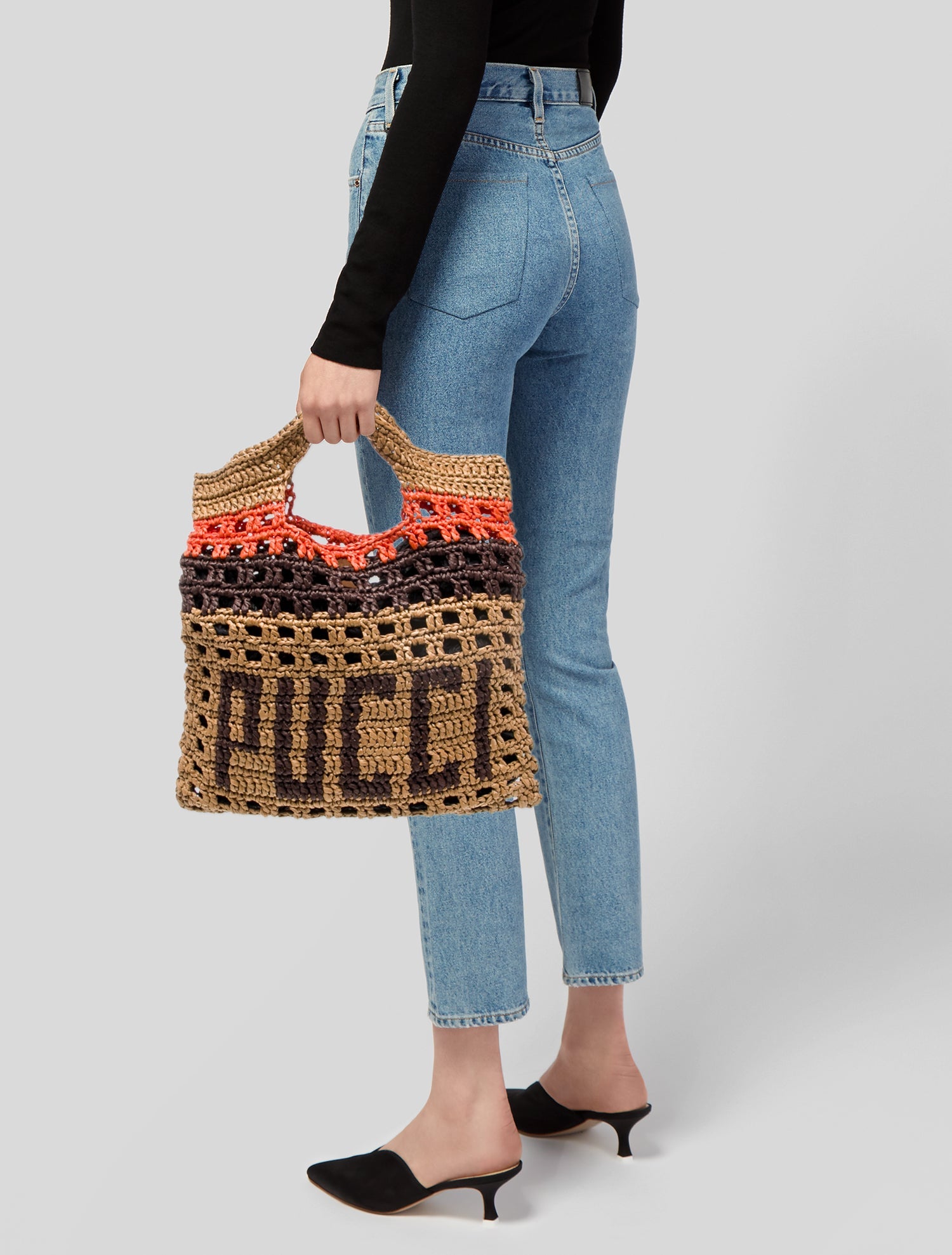 Emilio Pucci Raffia Top Handle Bag