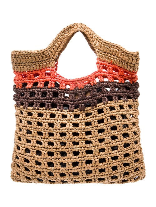 Emilio Pucci Raffia Top Handle Bag