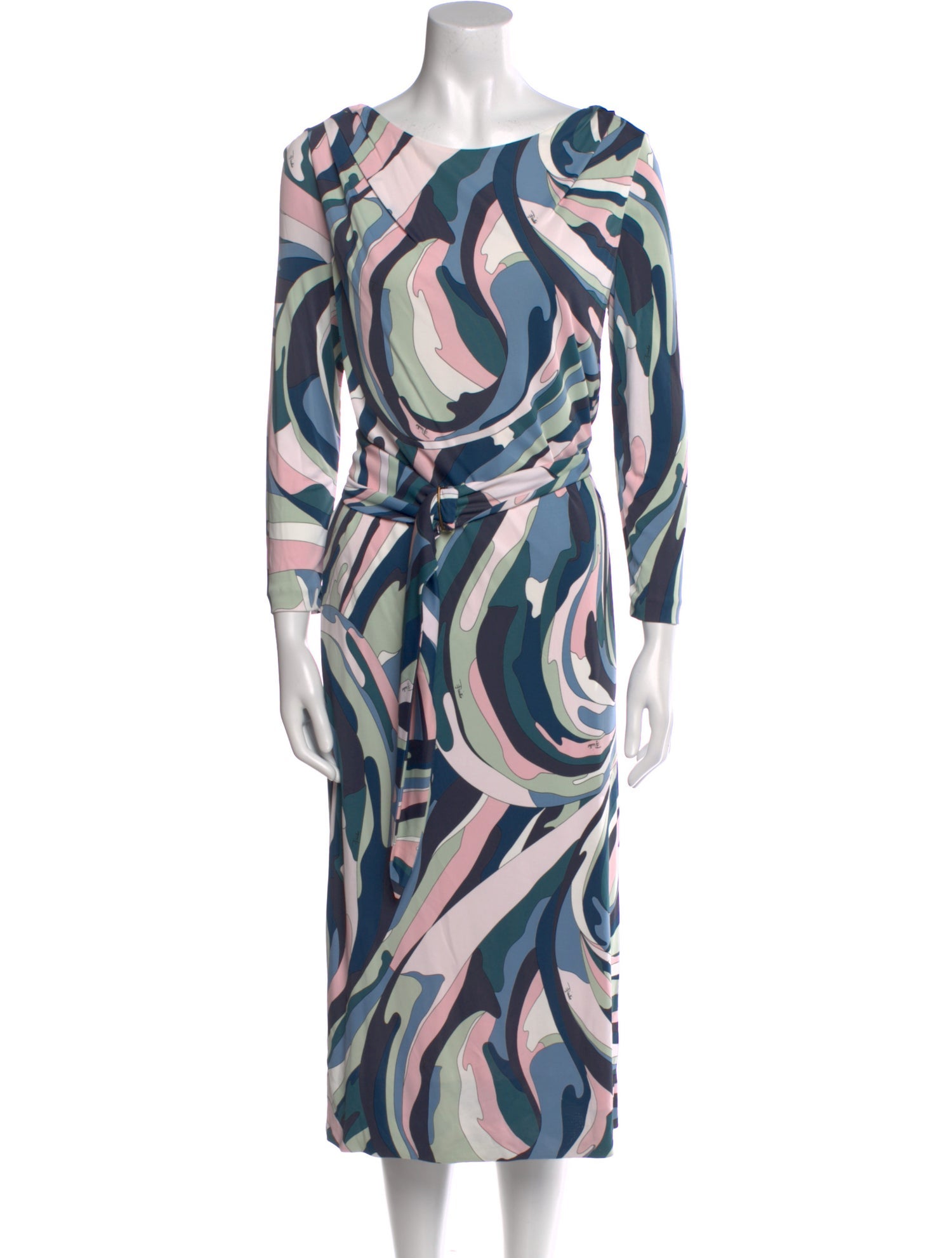 Emilio Pucci Printed Knee-Length Dress w/ Tags