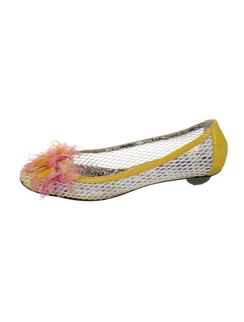 Emilio Pucci Mesh Floral Print Ballet Flats