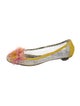 Emilio Pucci Mesh Floral Print Ballet Flats