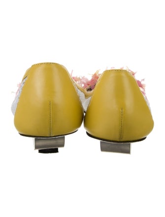 Emilio Pucci Mesh Floral Print Ballet Flats