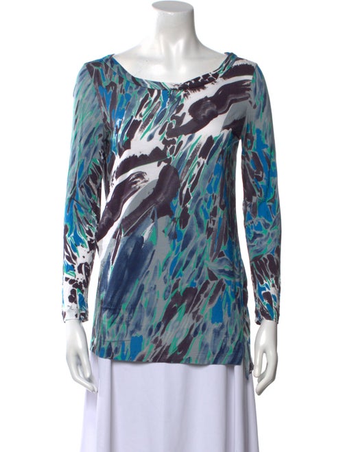 Emilio Pucci Printed Scoop Neck Top