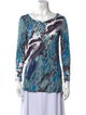 Emilio Pucci Printed Scoop Neck Top