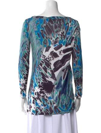 Emilio Pucci Printed Scoop Neck Top