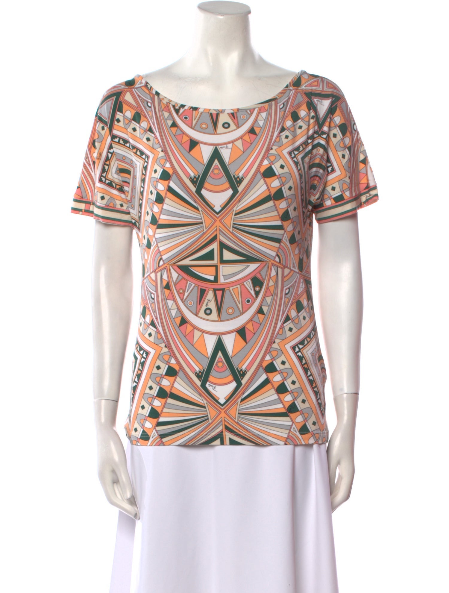 Emilio Pucci Printed Scoop Neck T-Shirt