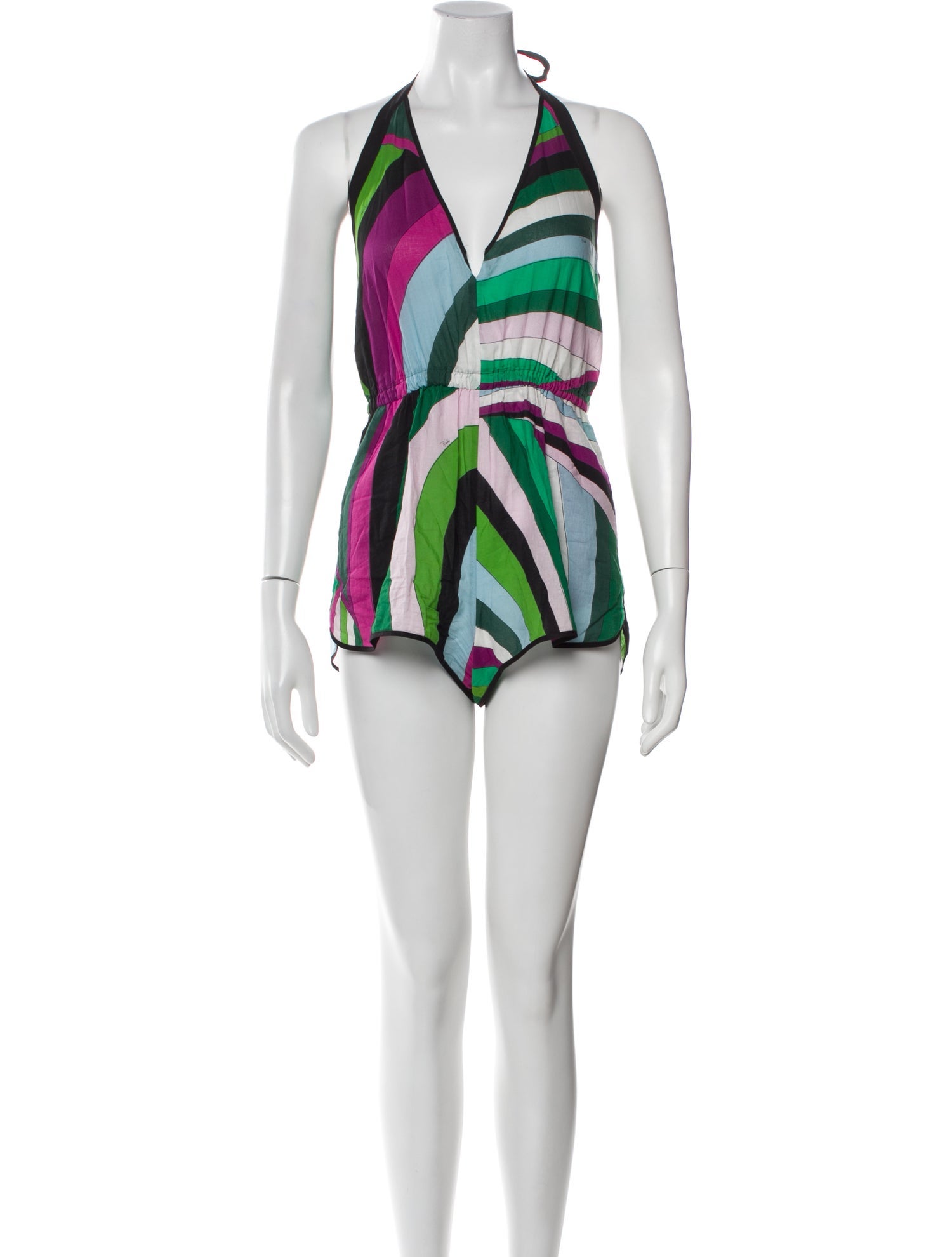 Emilio Pucci Printed V-Neck Romper