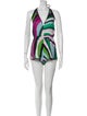 Emilio Pucci Printed V-Neck Romper
