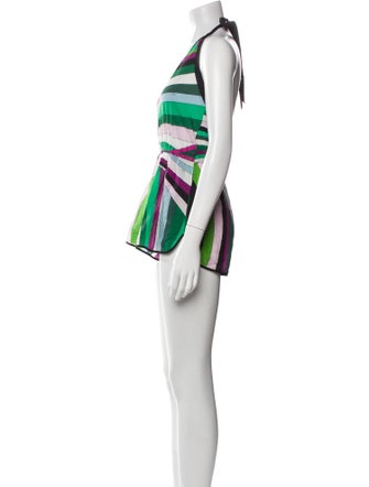 Emilio Pucci Printed V-Neck Romper