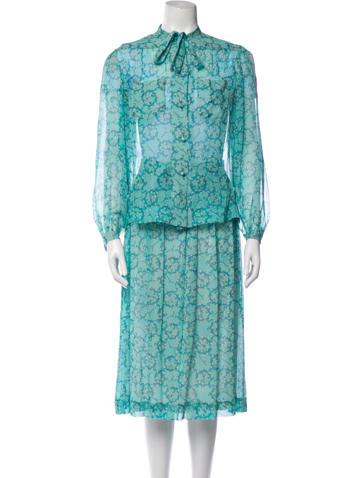 Emilio Pucci Vintage Late 1960's - Early 1970's Skirt Set