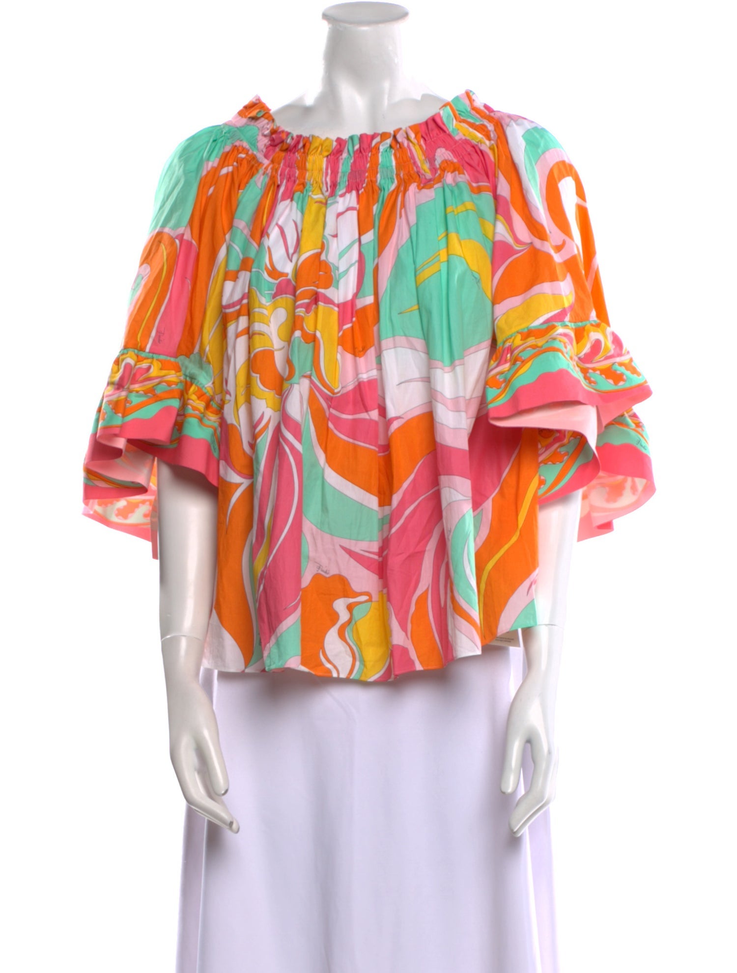 Emilio Pucci Printed Scoop Neck Blouse